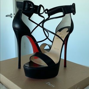 Louboutin *Never worn* black platform heels